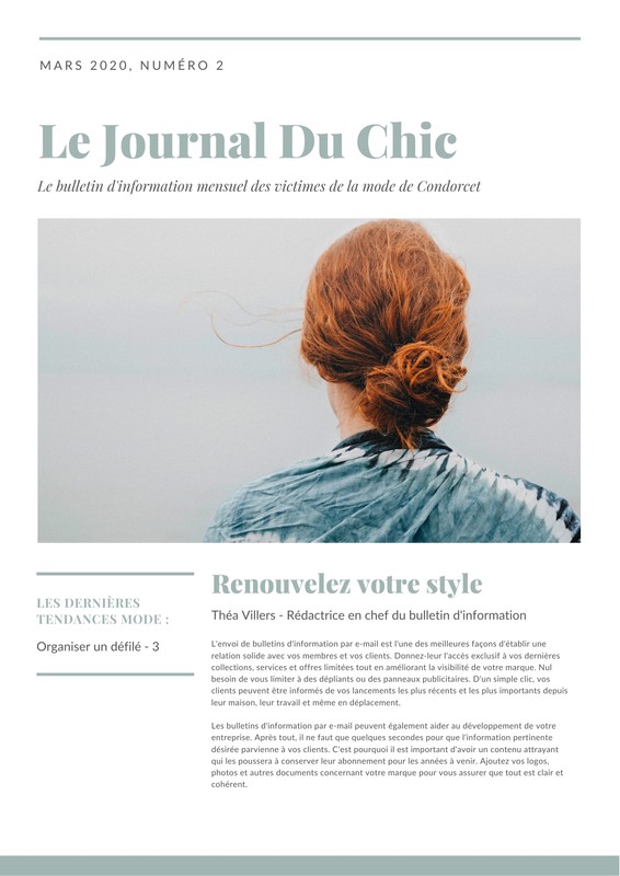 Exemples de newsletters gratuits (+ de 500 modèles) Canva