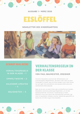 Kostenlose Vorlagen Fur Newsletter Fur Schulen Canva