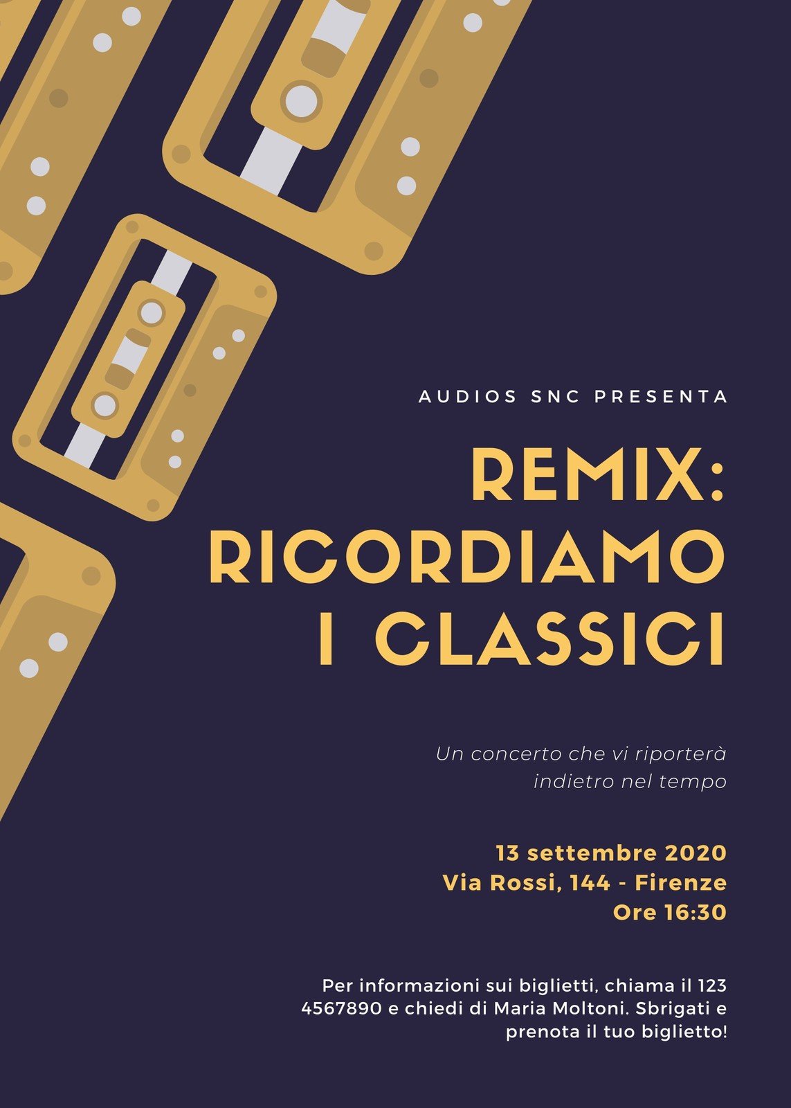 Porpora Arancione Remix Concerto Volantino