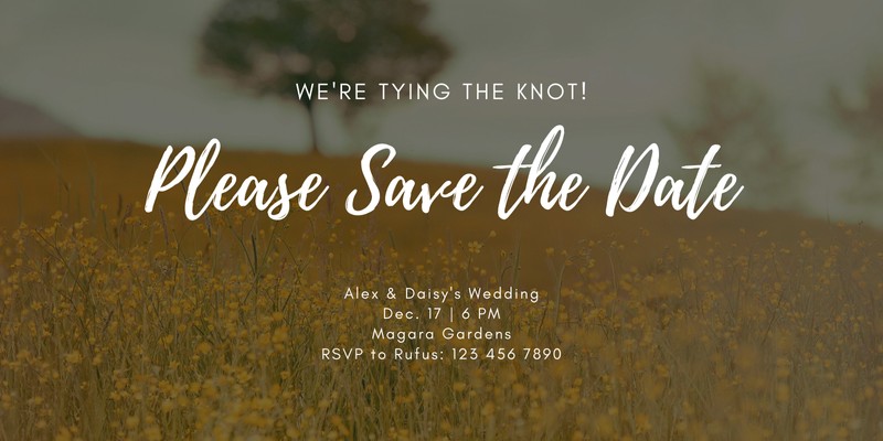 Country Wedding Save The Date Card Templates By Canva