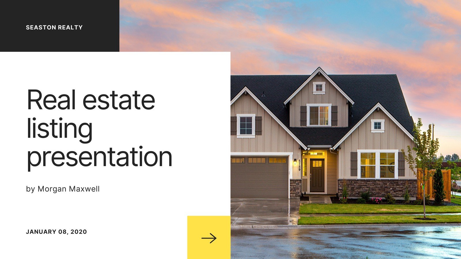 listing presentation real estate sample