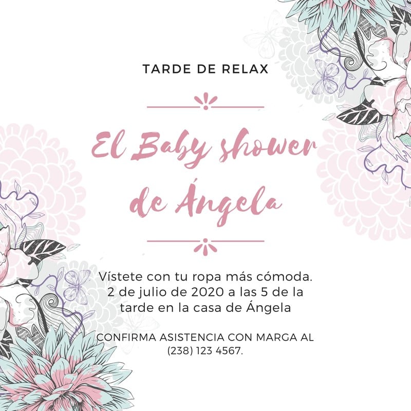 Plantillas Para Invitaciones De Baby Shower Gratis Canva