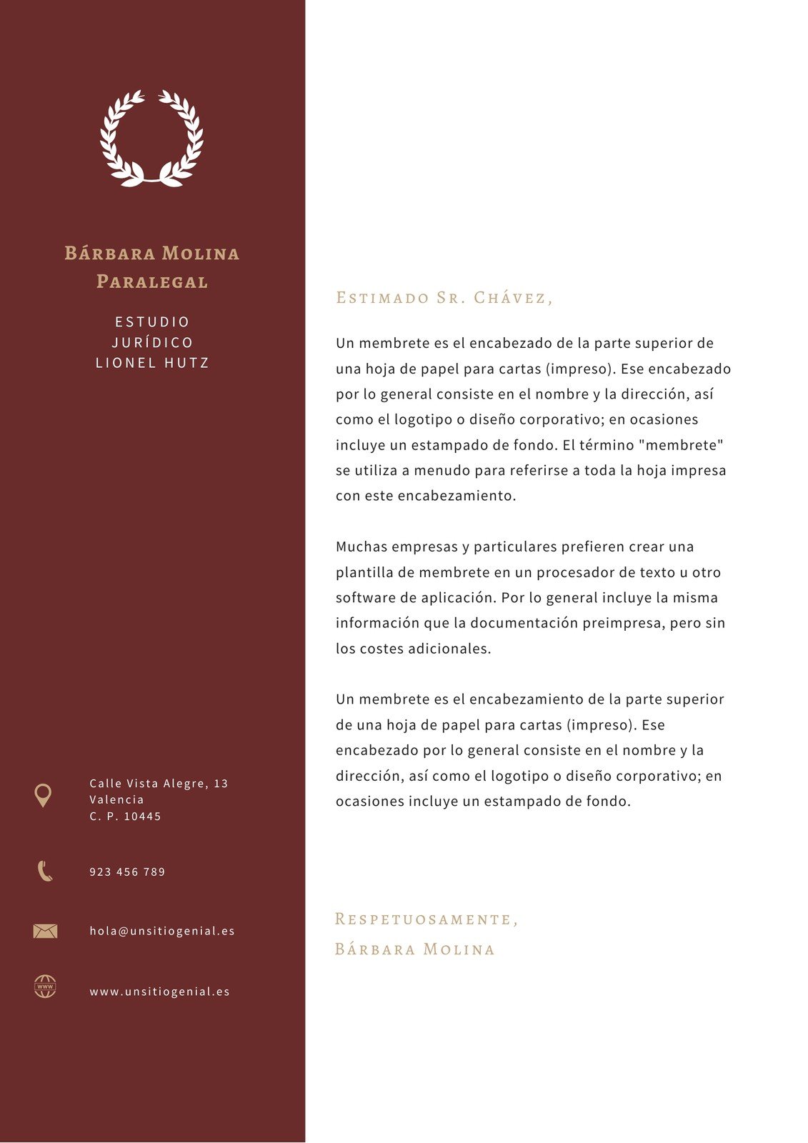 Plantillas de membretes de abogados | Canva