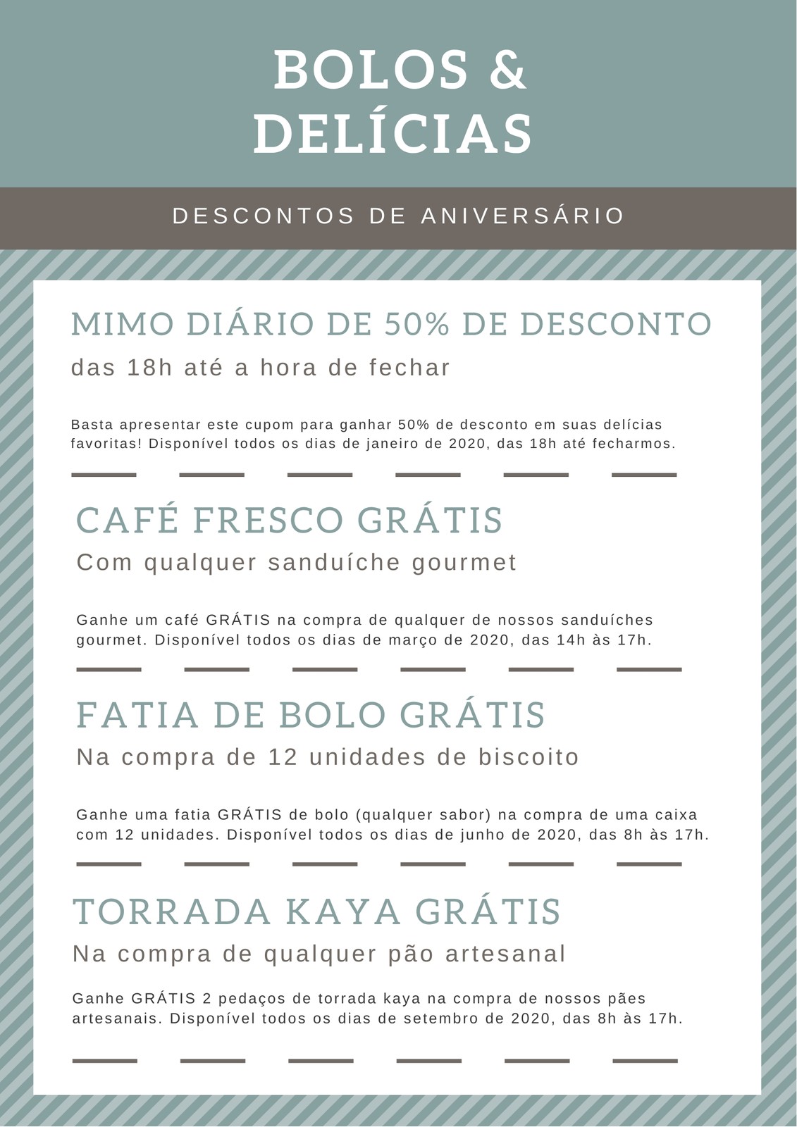 Criador de cupons on-line gratuito