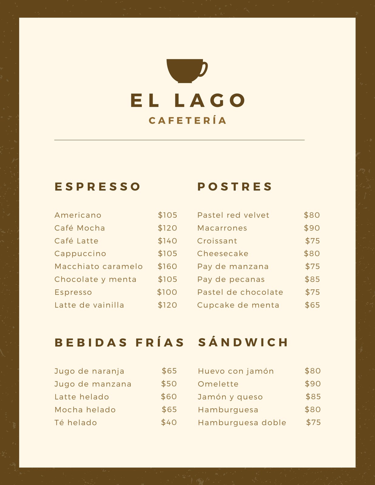 Descobrir 30+ imagem menu de cafeteria en mexico
