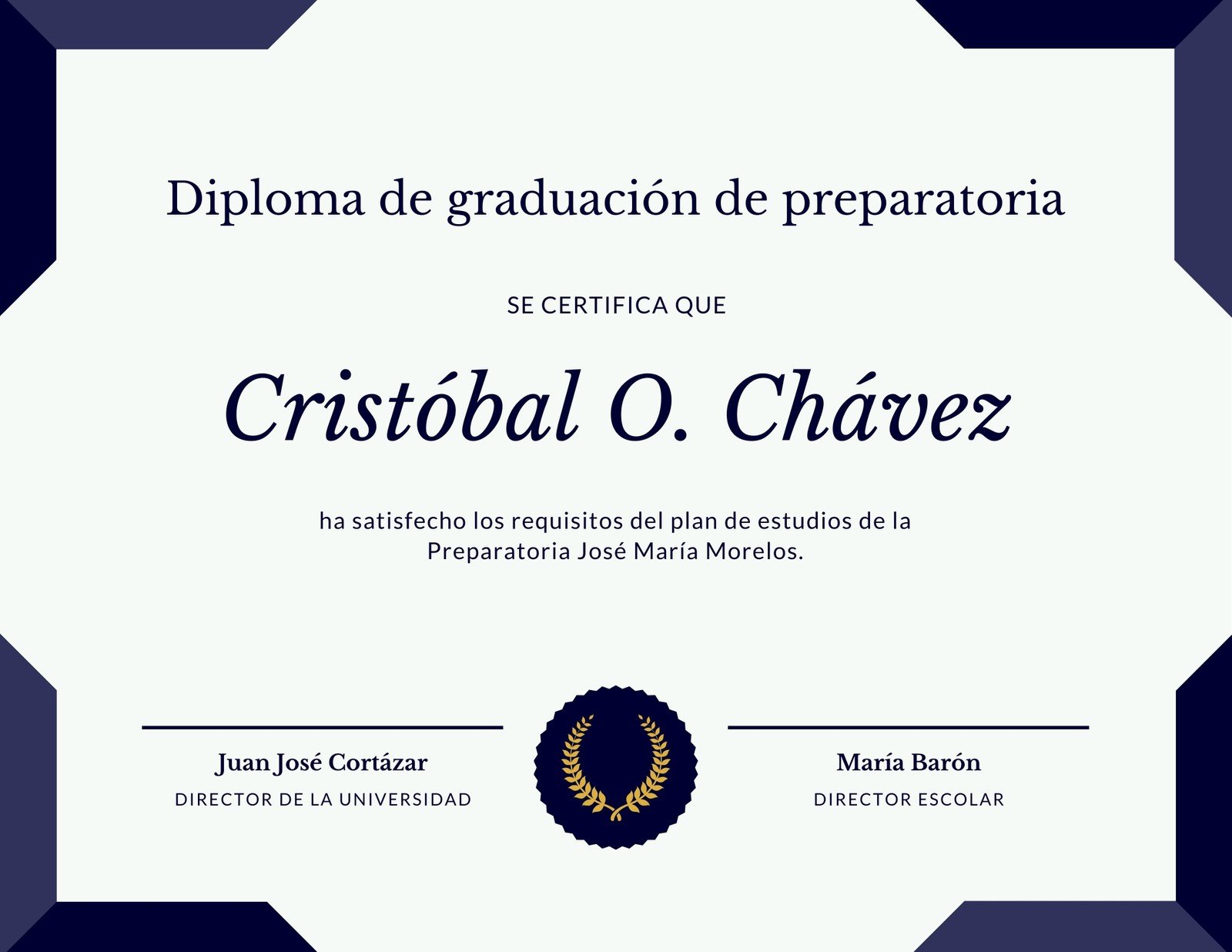 Ejemplo De Un Diploma Plantillas para certificados escolares gratis | Canva