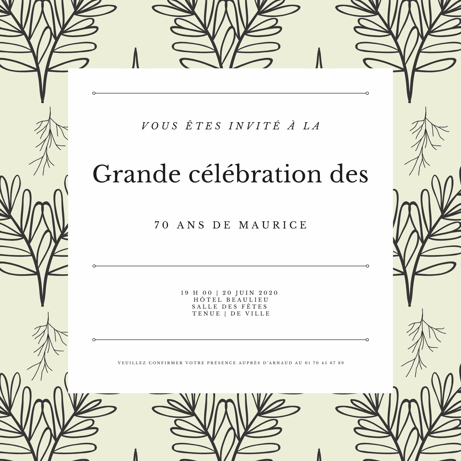 Page 3 Carte D Invitation Anniversaire 12 Modeles Gratuits Canva