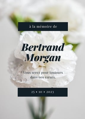 Modeles D Avis De Deces Gratuits A Personnaliser Canva