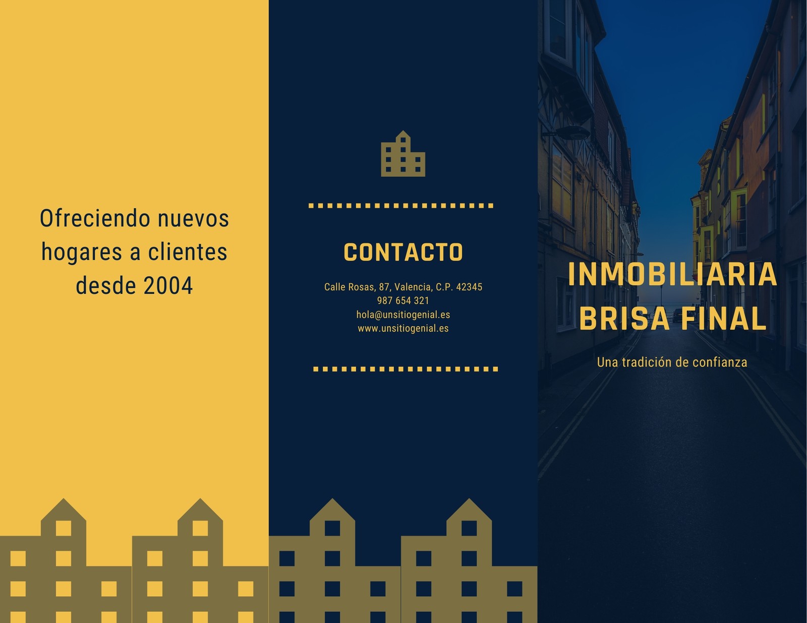 Plantillas de Folletos de los inmuebles editables online | Canva