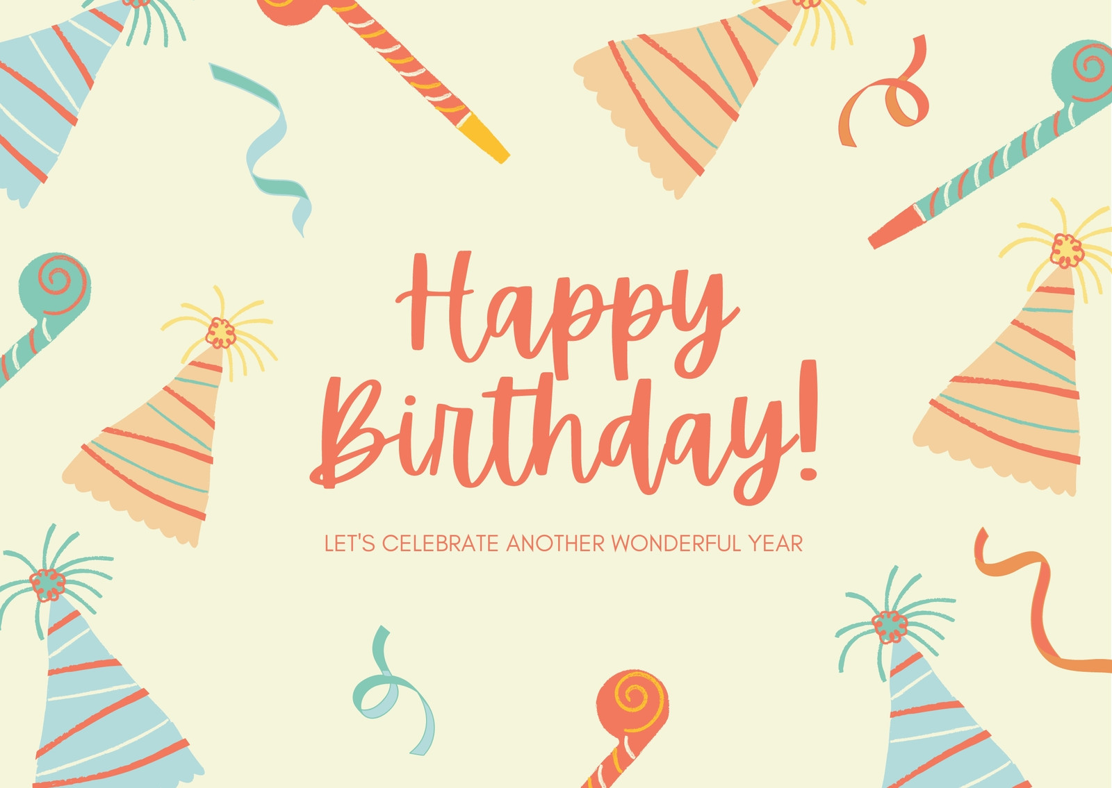 birthday celebration card template