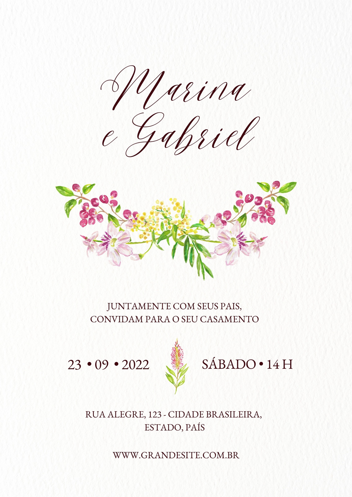 Convite de Casamento Virtual Grátis para WhatsApp Editável (Download)   Convite de casamento virtual, Convite de casamento, Convites de casamento  para baixar