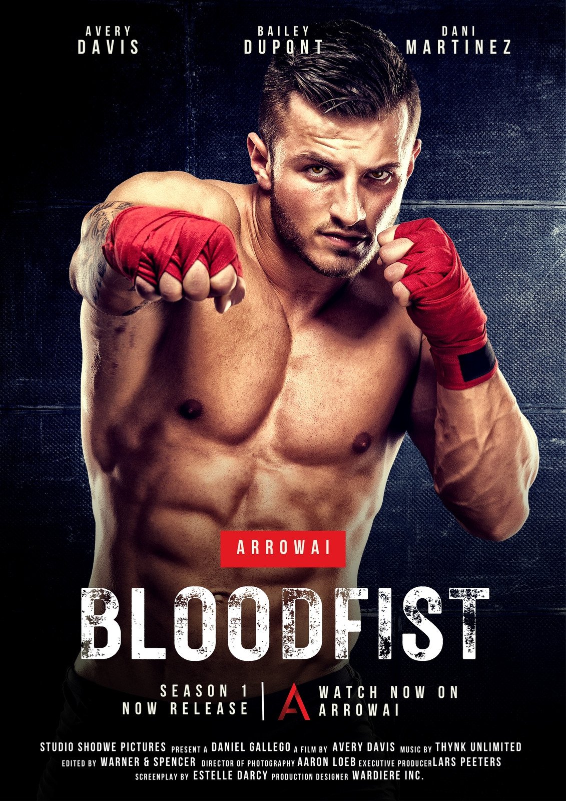 Red and White Professional Boxer Fighter Movie Poster