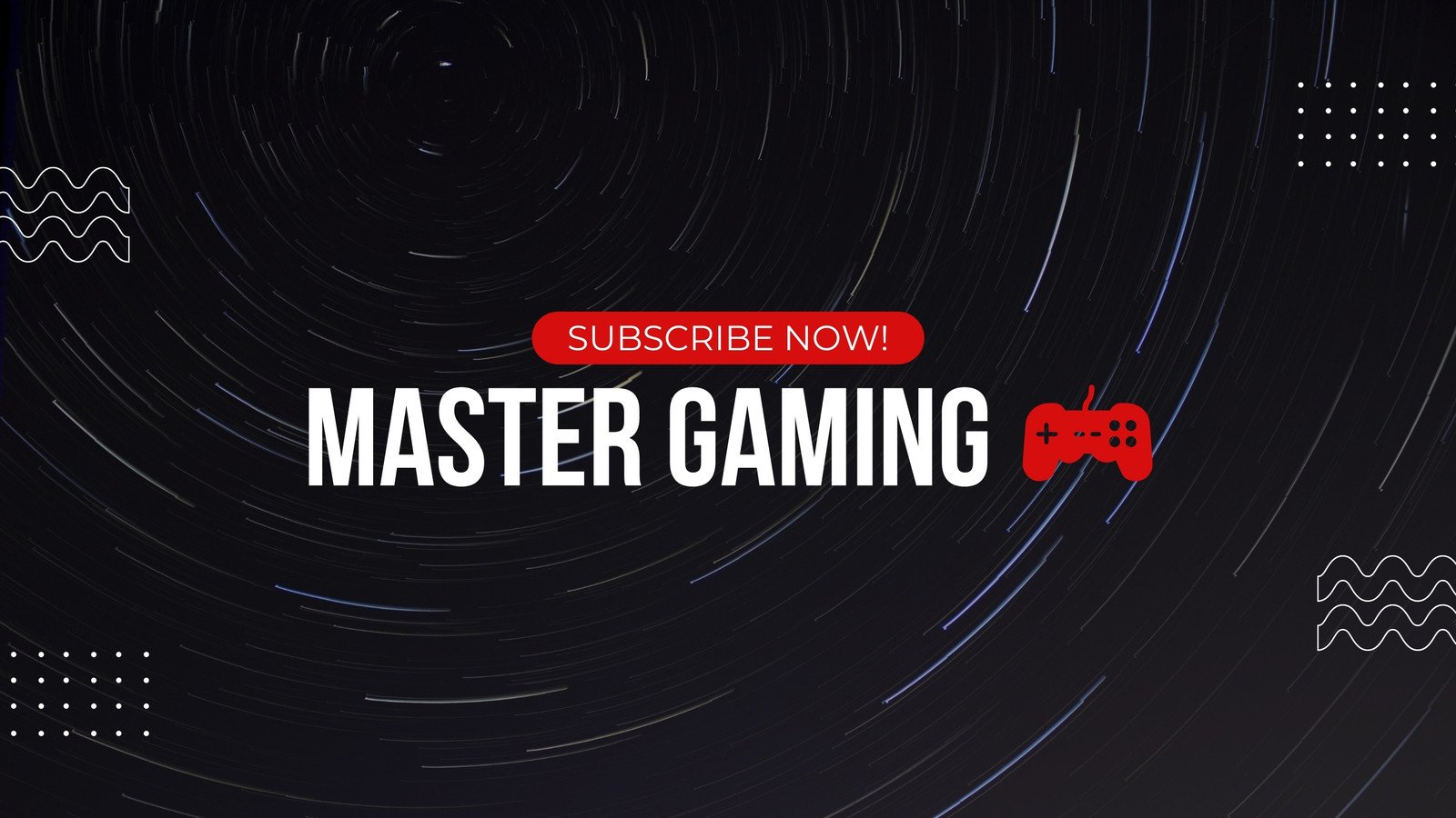 Free Creative Modern Gaming  Channel Art template