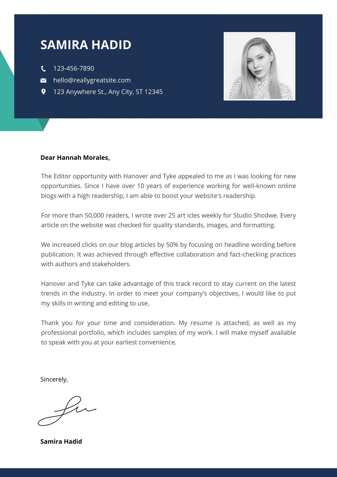 cover letter examples canva