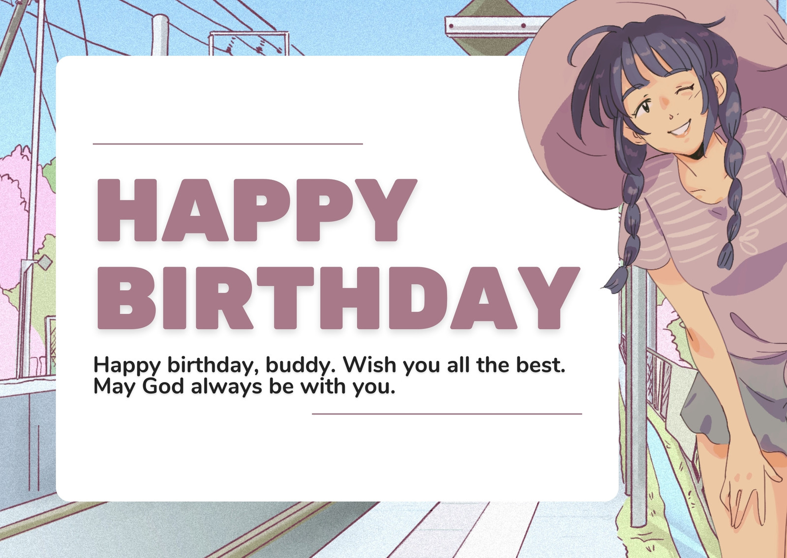 happy birthday card with kawaii girl vector illustration design Stock  Vector Image & Art - Alamy