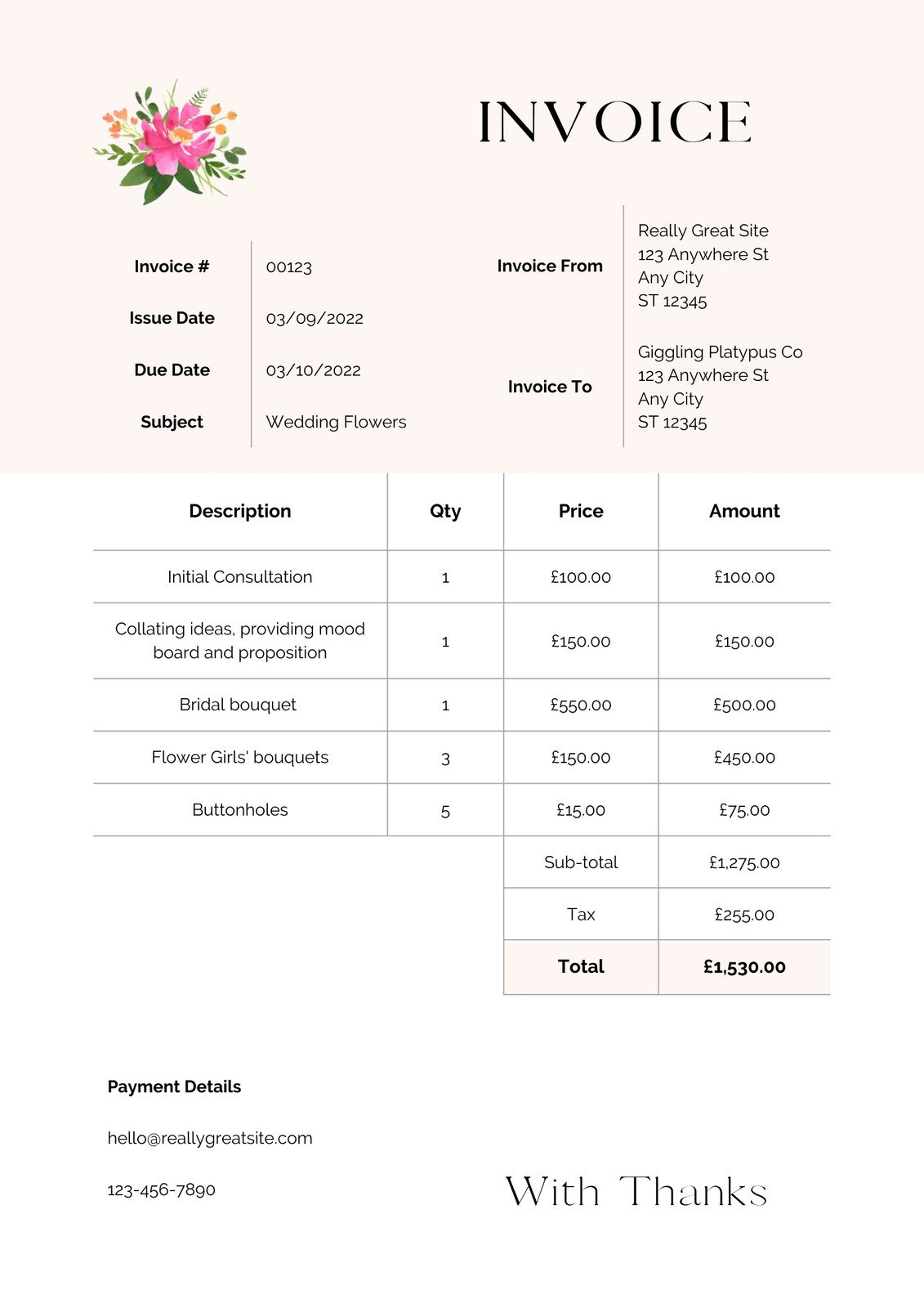 Page 6 - Free custom printable business invoice templates | Canva