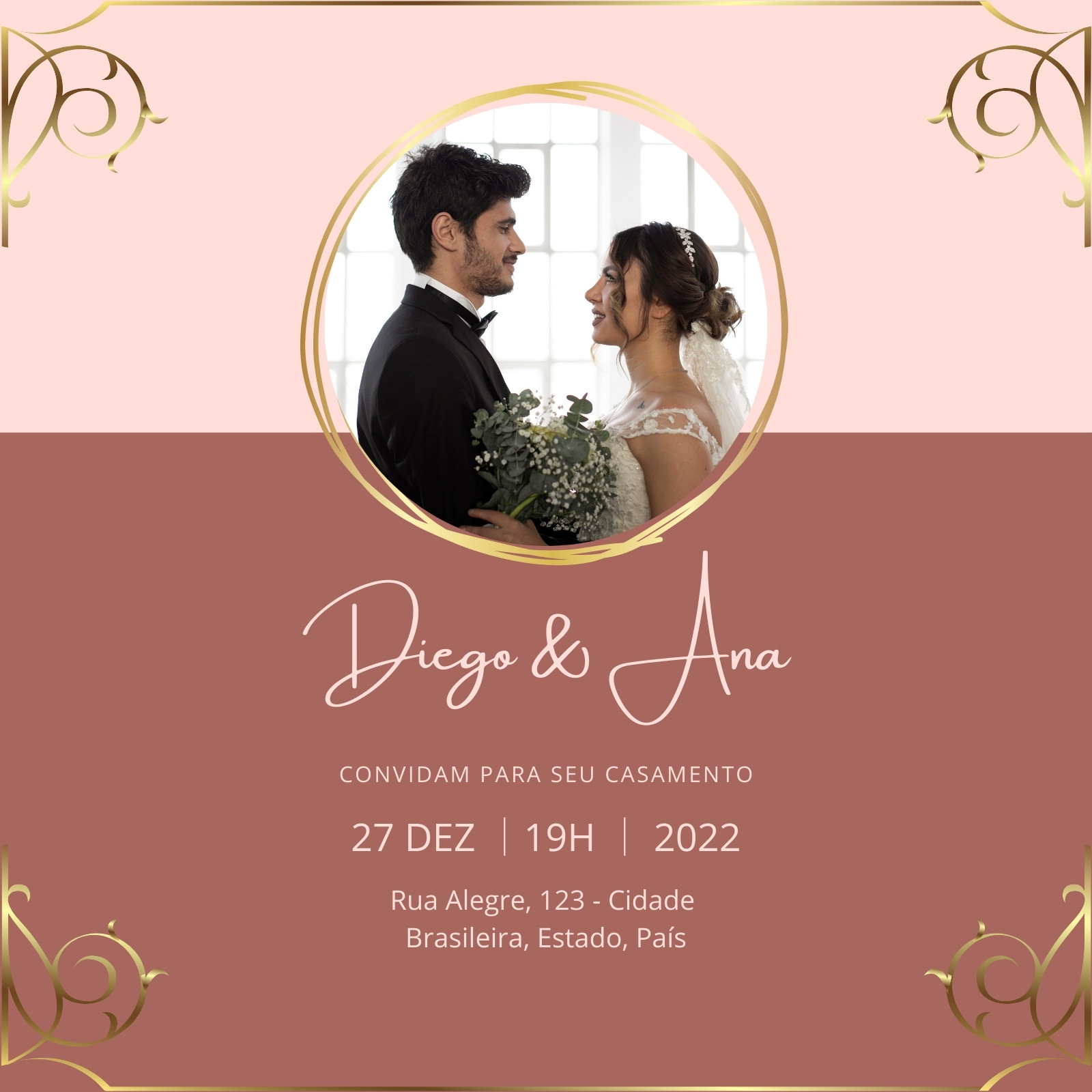 Criar Convite de Casamento Online e Grátis no Canva  Convite de casamento, Convite  casamento online, Convite de casamento virtual