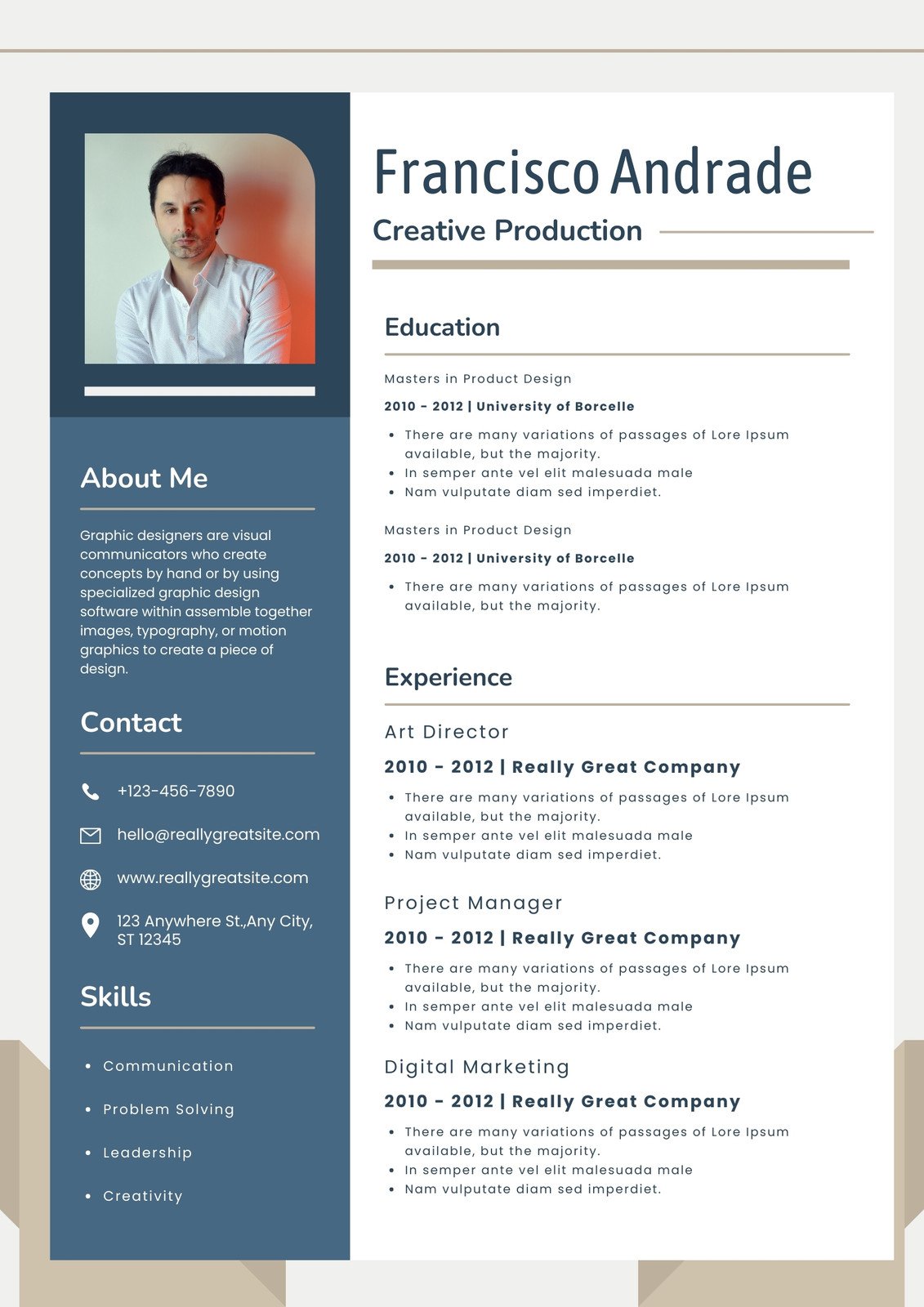 Acting Resume Template For Free