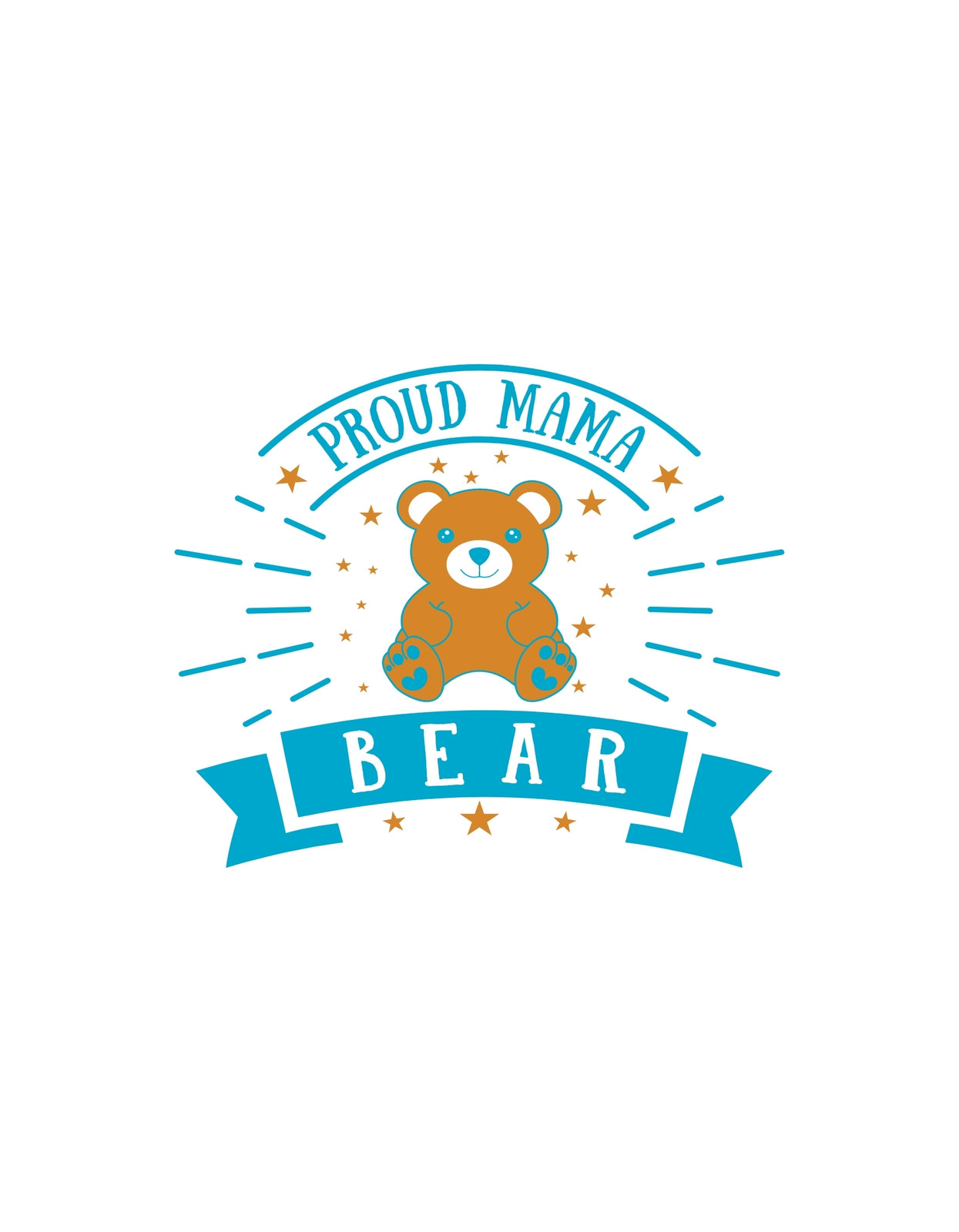 Cute Cartoon Bear Animal T Shirt Poster by The Beard Creative Studio