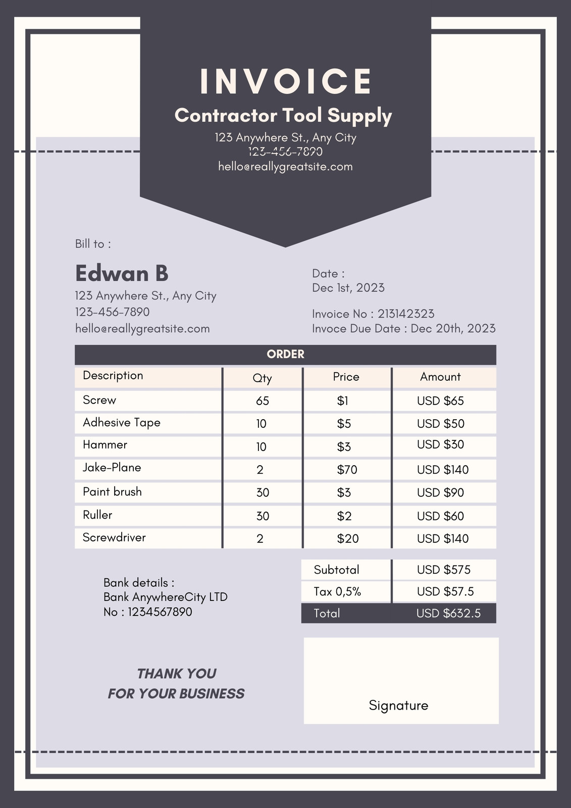 Page 4 - Free printable, customizable service invoice templates | Canva