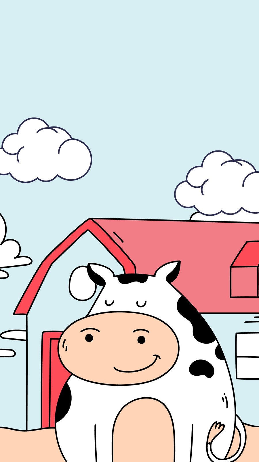 Cute Cow Fabric Wallpaper and Home Decor  Spoonflower
