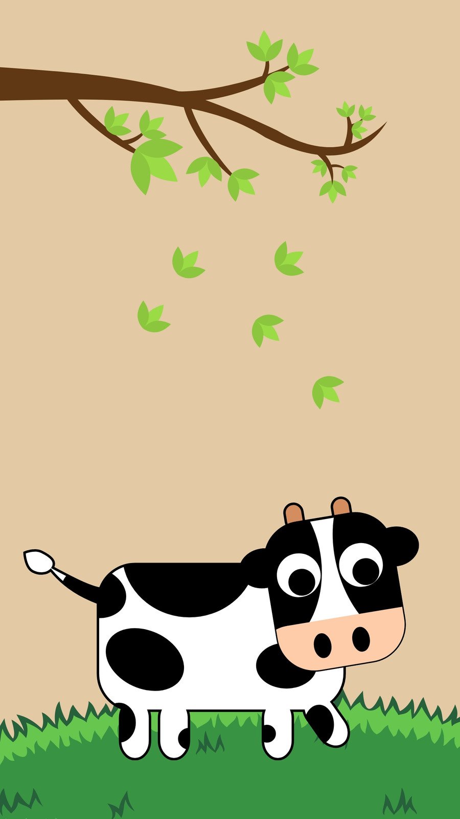 Free and customizable cow wallpaper templates