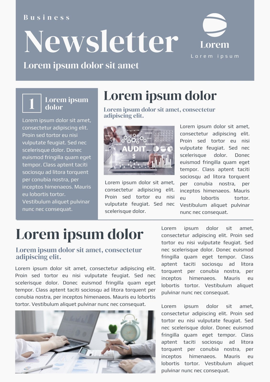 Light Grey Simple Minimalist Modern Newsletter Poster