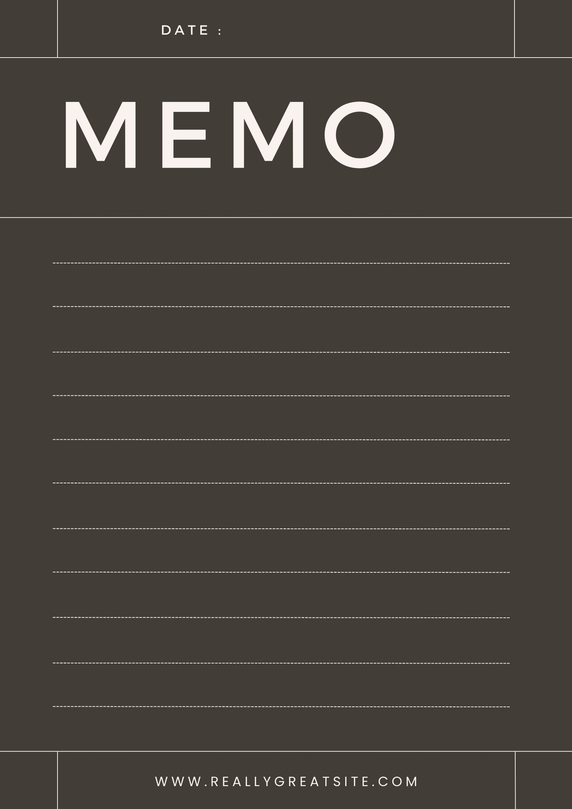 Simple A4 Memo Lined Paper - Templates by Canva