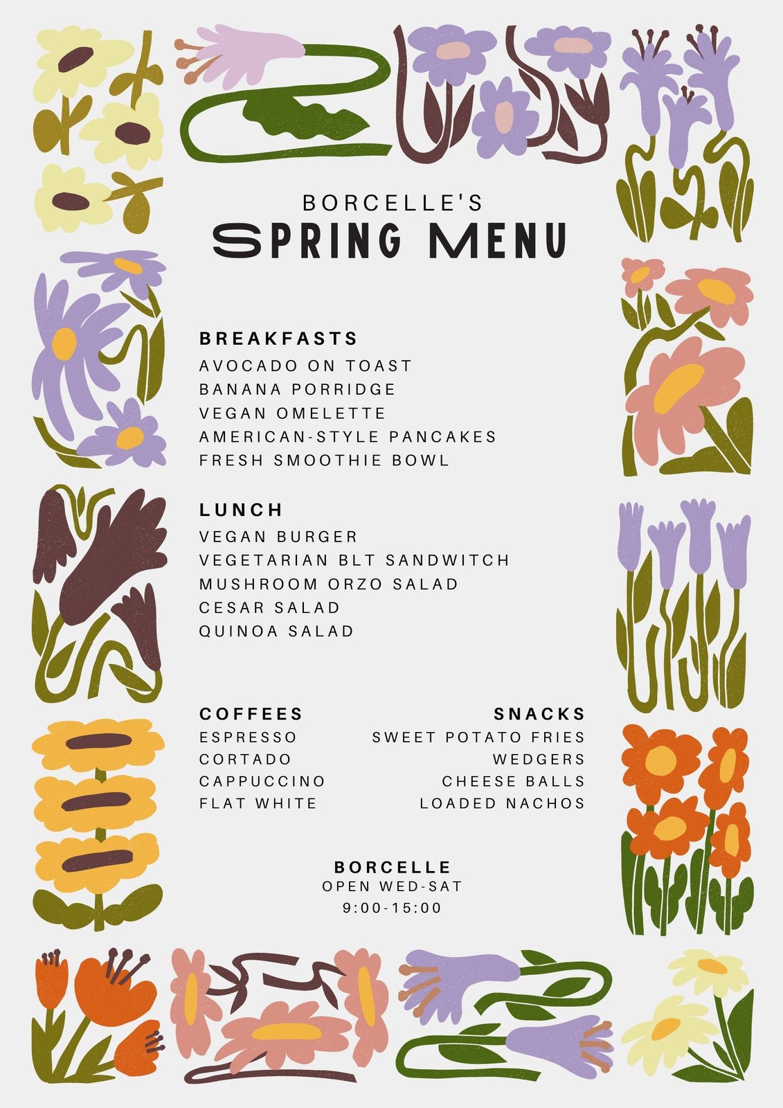 Yellow Black Photo Lunch Weekly Menu - Templates by Canva