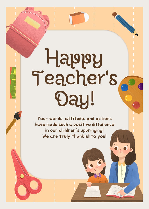 Free and customizable teachers day templates