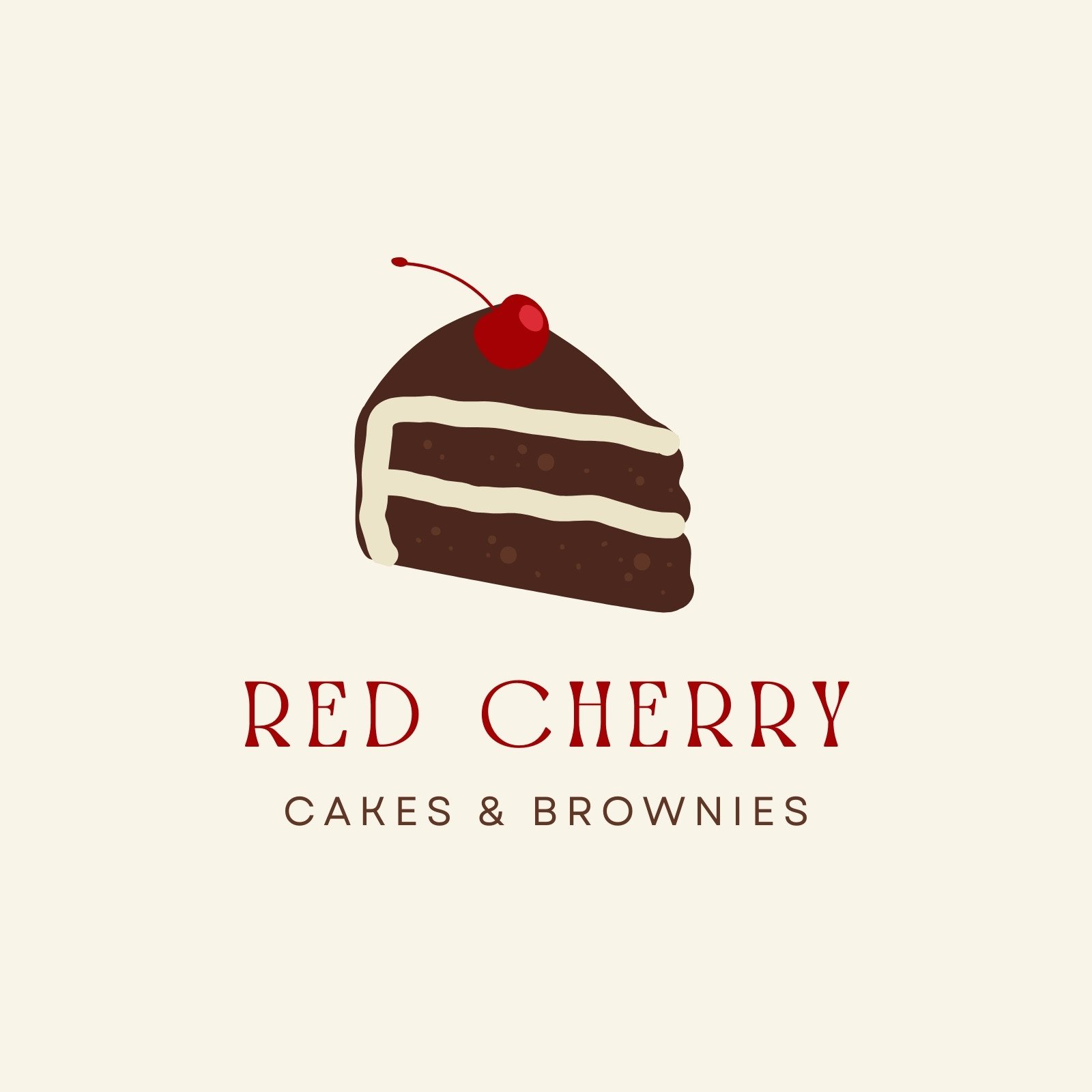 Cherry Cake Logo & Business Card Template - The Design Love | Business card  logo, Business card template, Cake logo