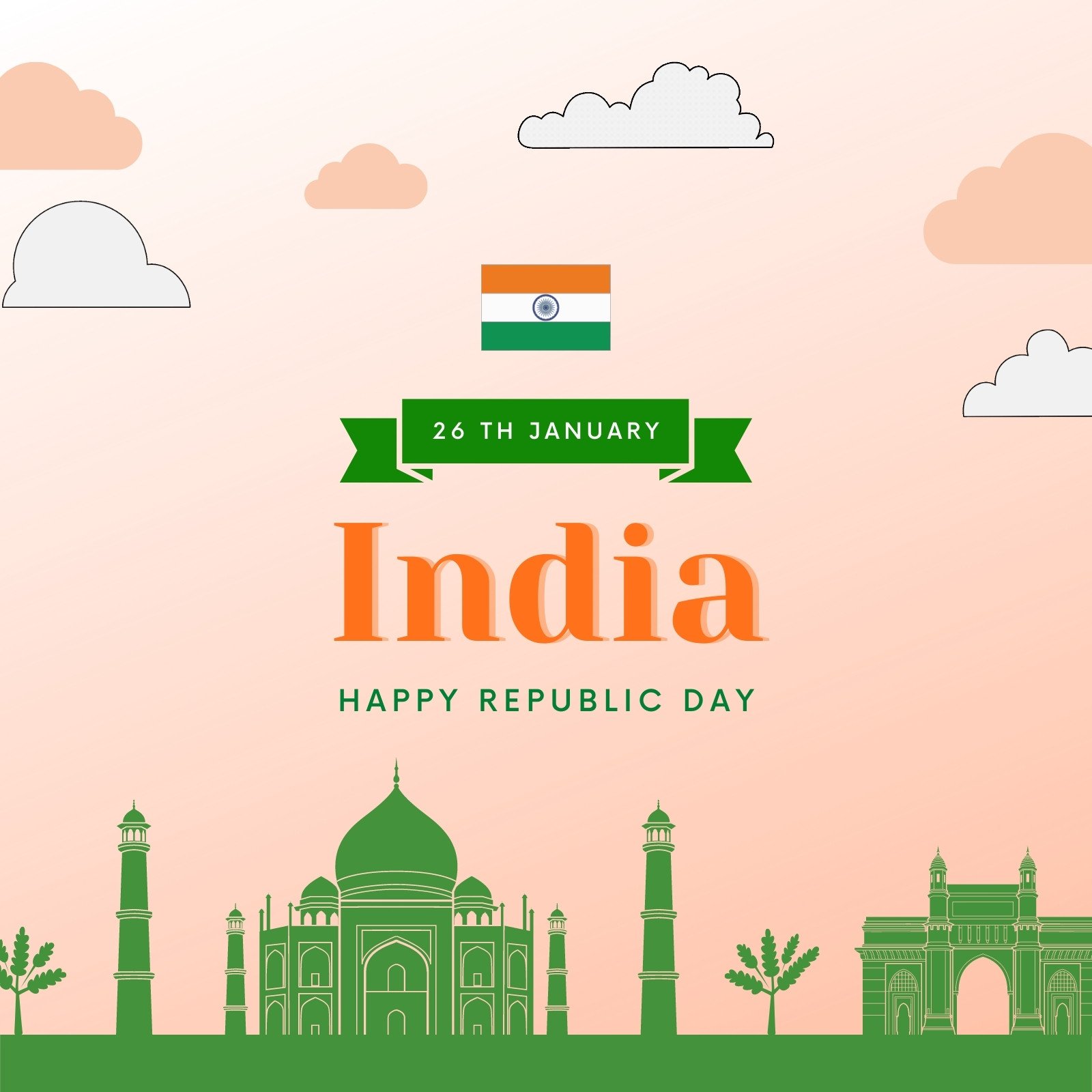 Free customizable Republic Day Instagram post templates | Canva