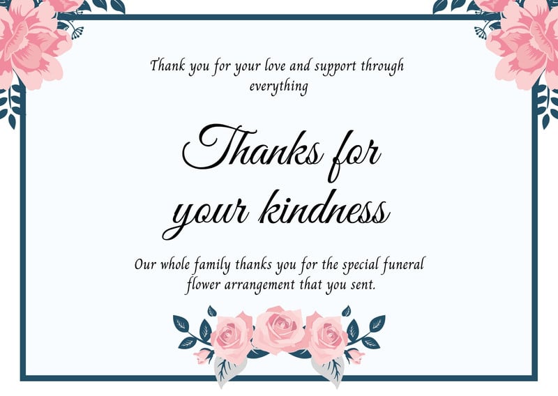 Free, printable funeral thank you card templates to customize | Canva
