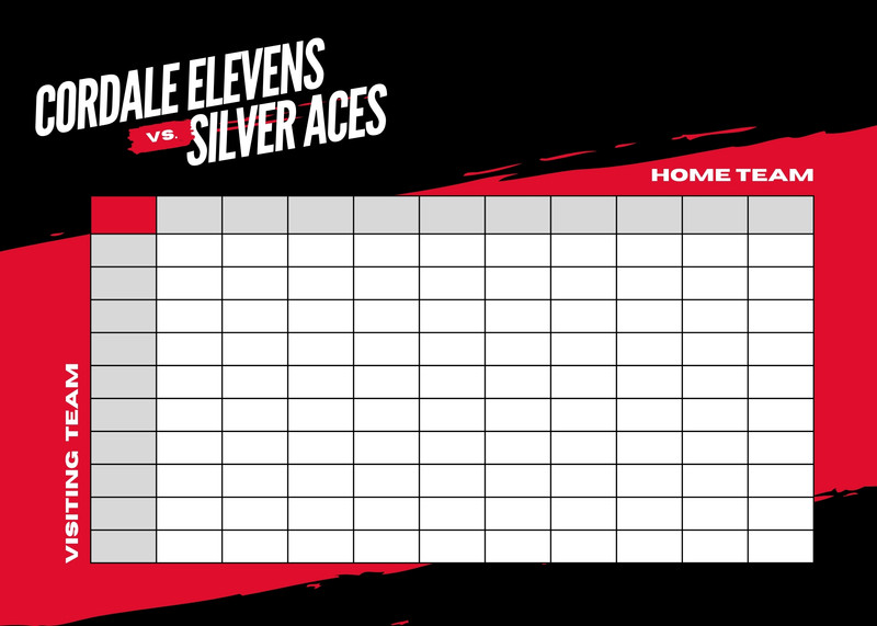 Printable Super Bowl squares grid for Chiefs vs. Buccaneers in