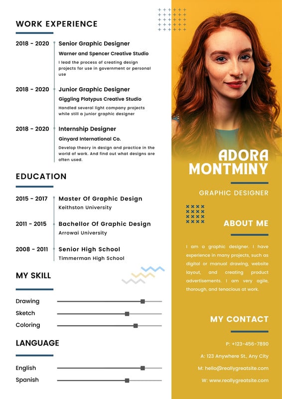 Page 21 - Free professional simple resume templates to customize | Canva