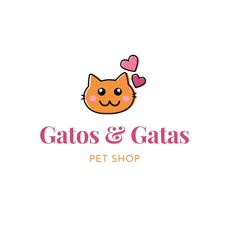 Logotipo fofinho da petshop com gato e cachorro