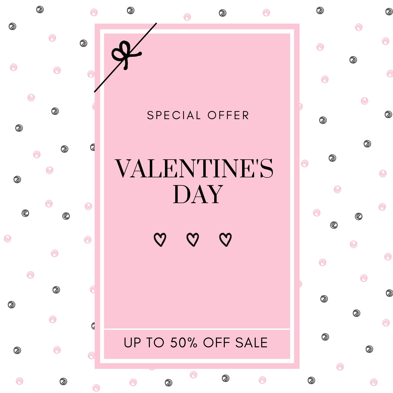 Free Photo  Valentine's day sales with hearts