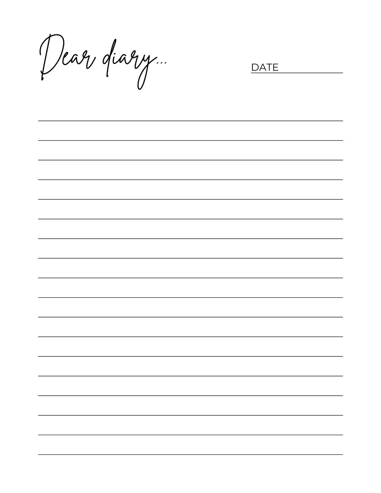 Diary Page Design