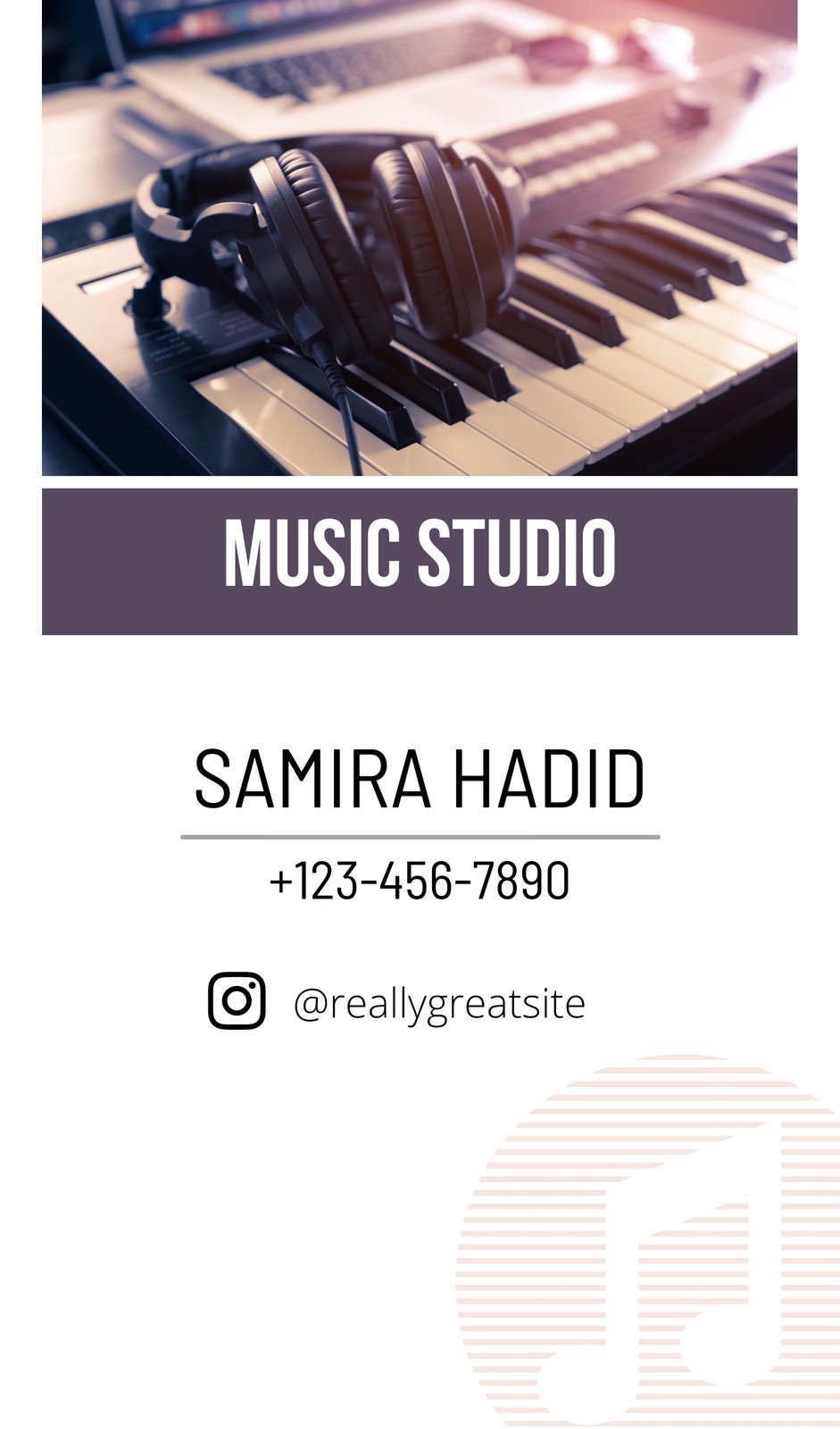 Free, printable, customizable music business card templates | Canva