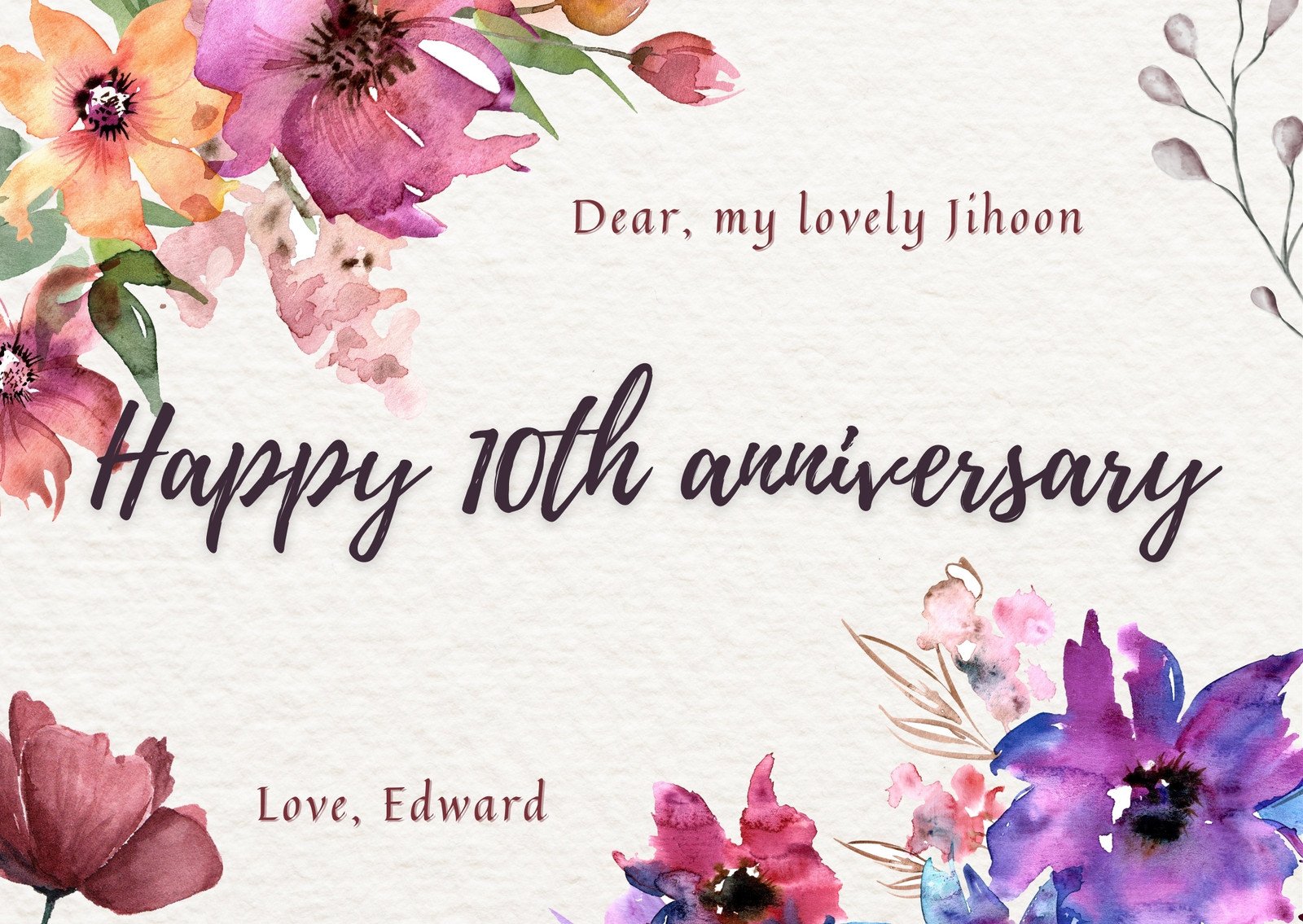 Page 10 - Free, printable, customizable anniversary card templates | Canva
