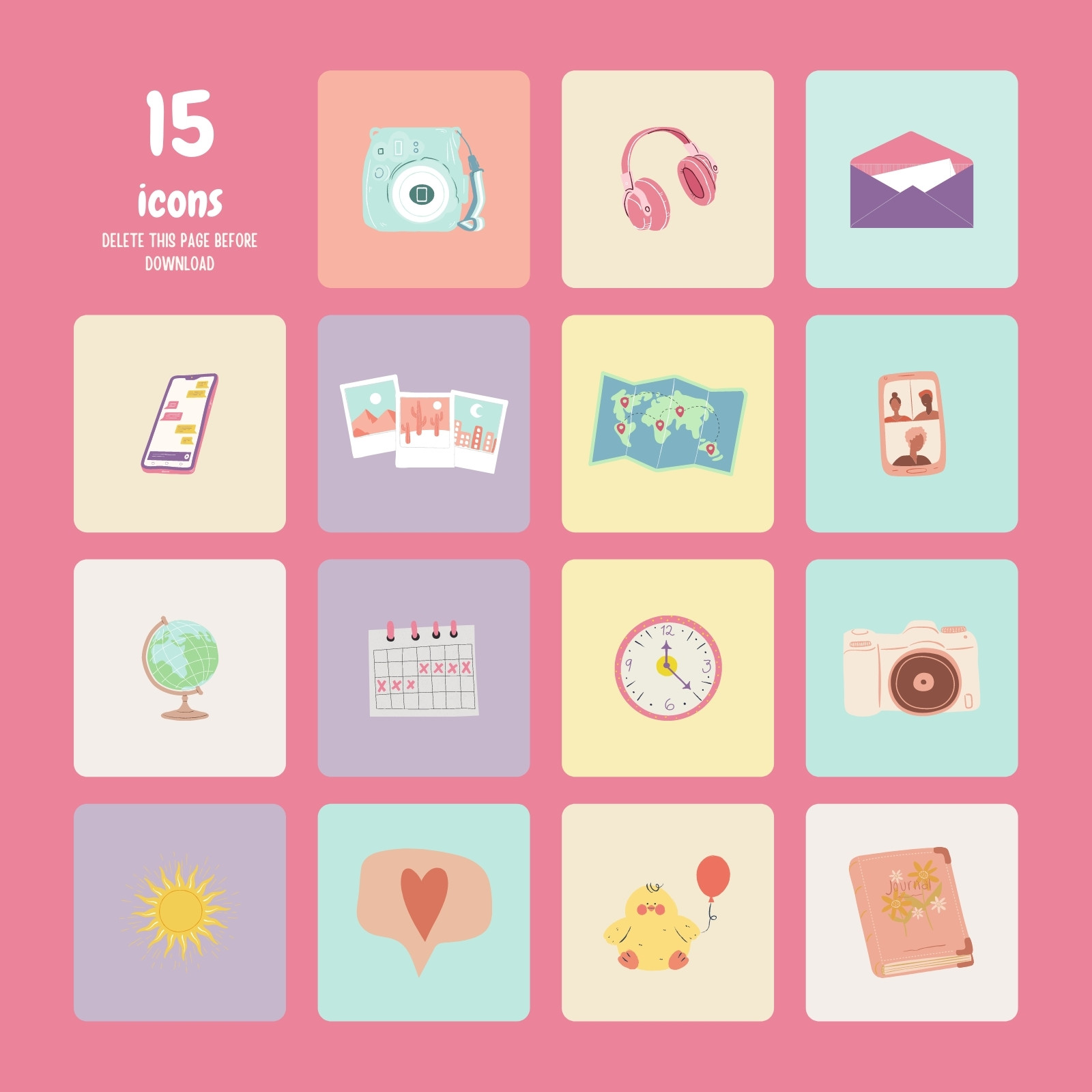 IOS 15 App Icons Pack Cute Kawaii Anime Pink Pastel Premium App Icons IOS  Homescreen Icons Icons Widgets iPhone Icon Pack anime icon for ios