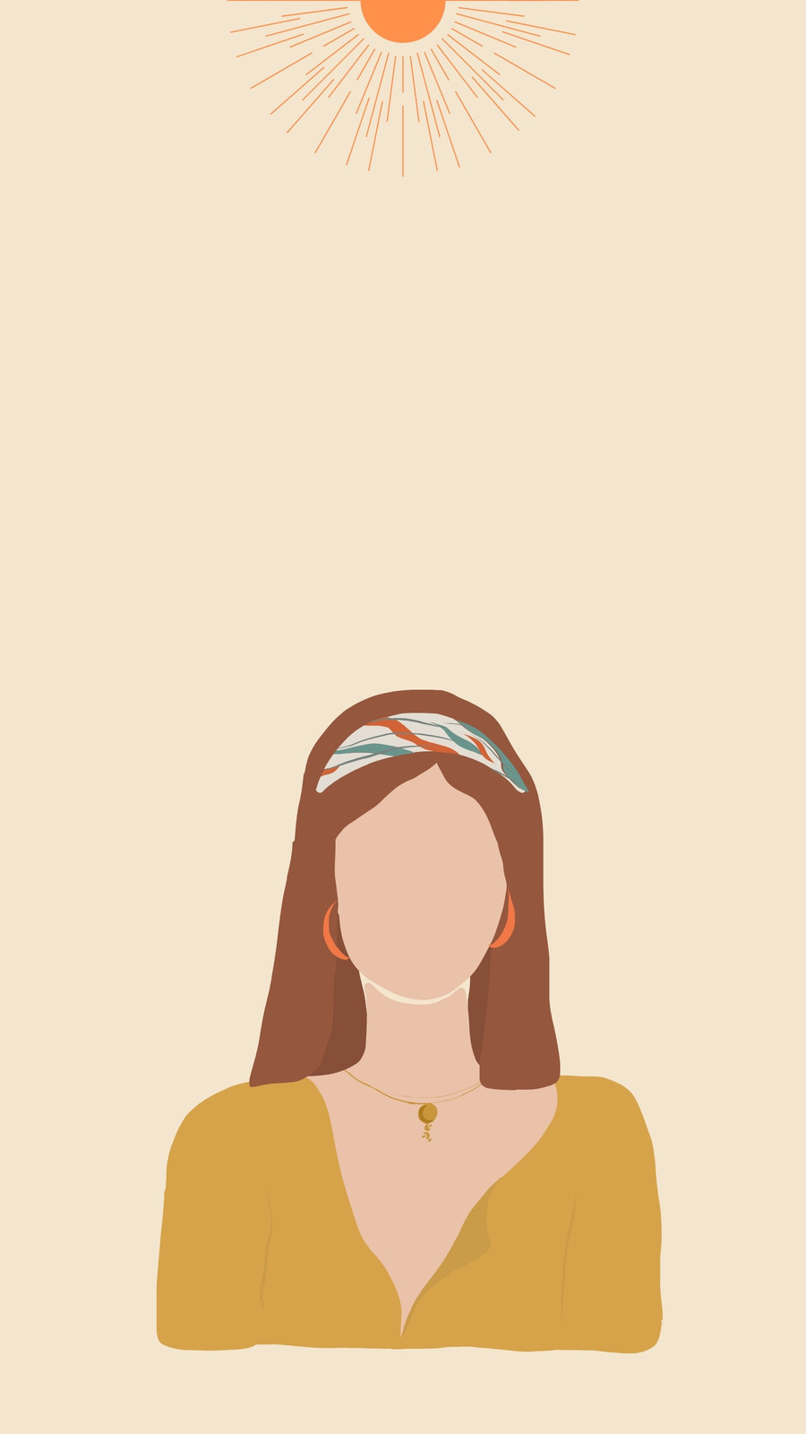 Free Minimalist Abstract Aesthetic Woman Mobile Wallpaper template