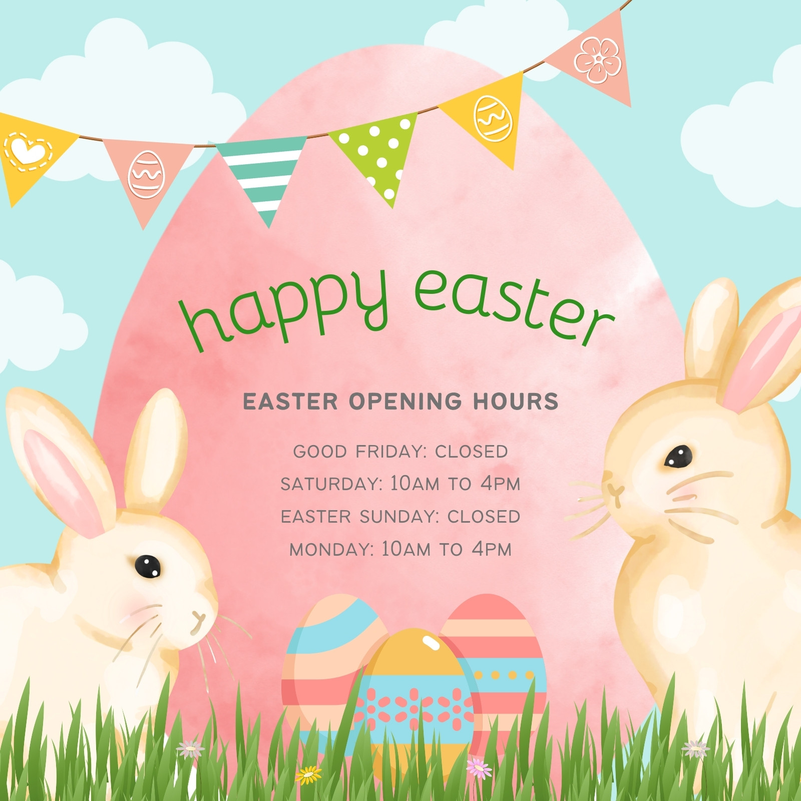 Adorable Easter Bunny Printable Template – wallacehousedesigns