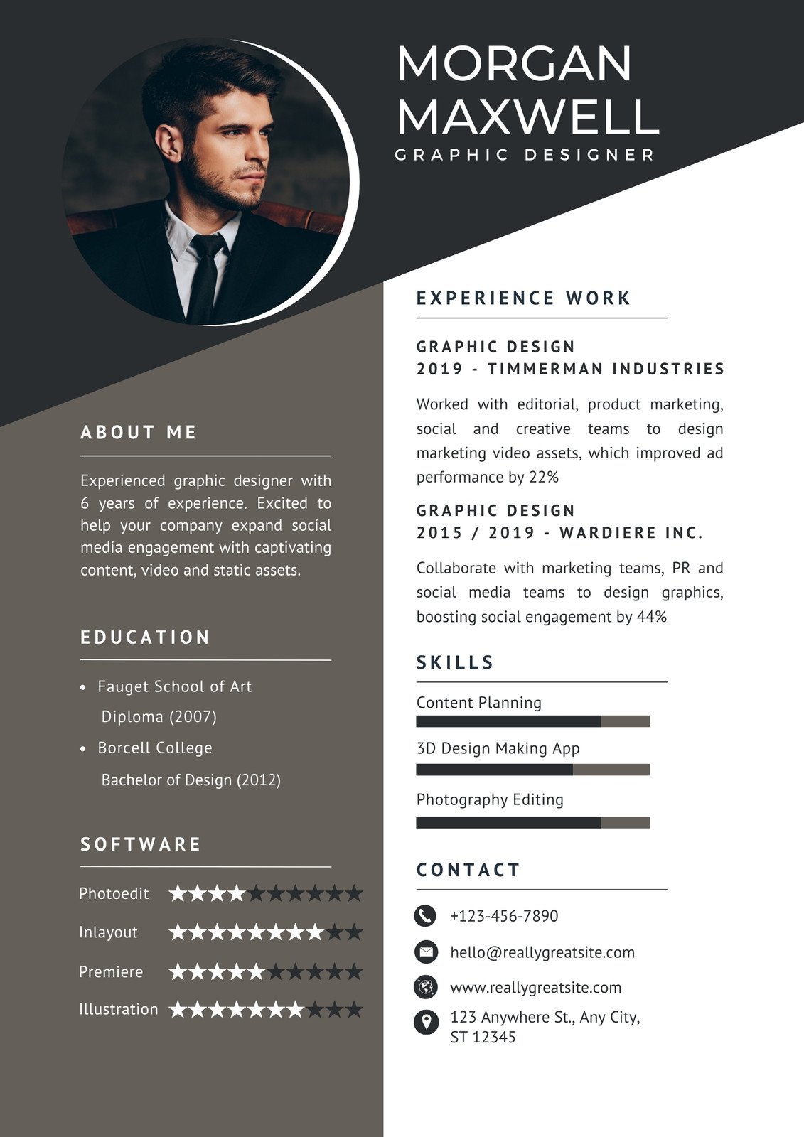 Modern Resume CV Design Templates - Graphic Delta