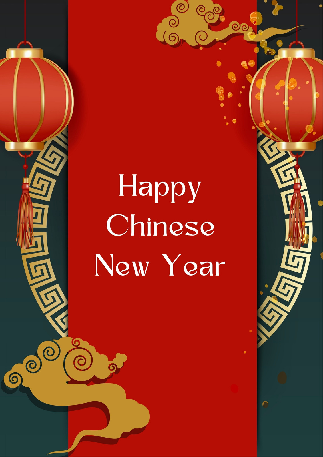 Free printable Chinese New Year poster templates