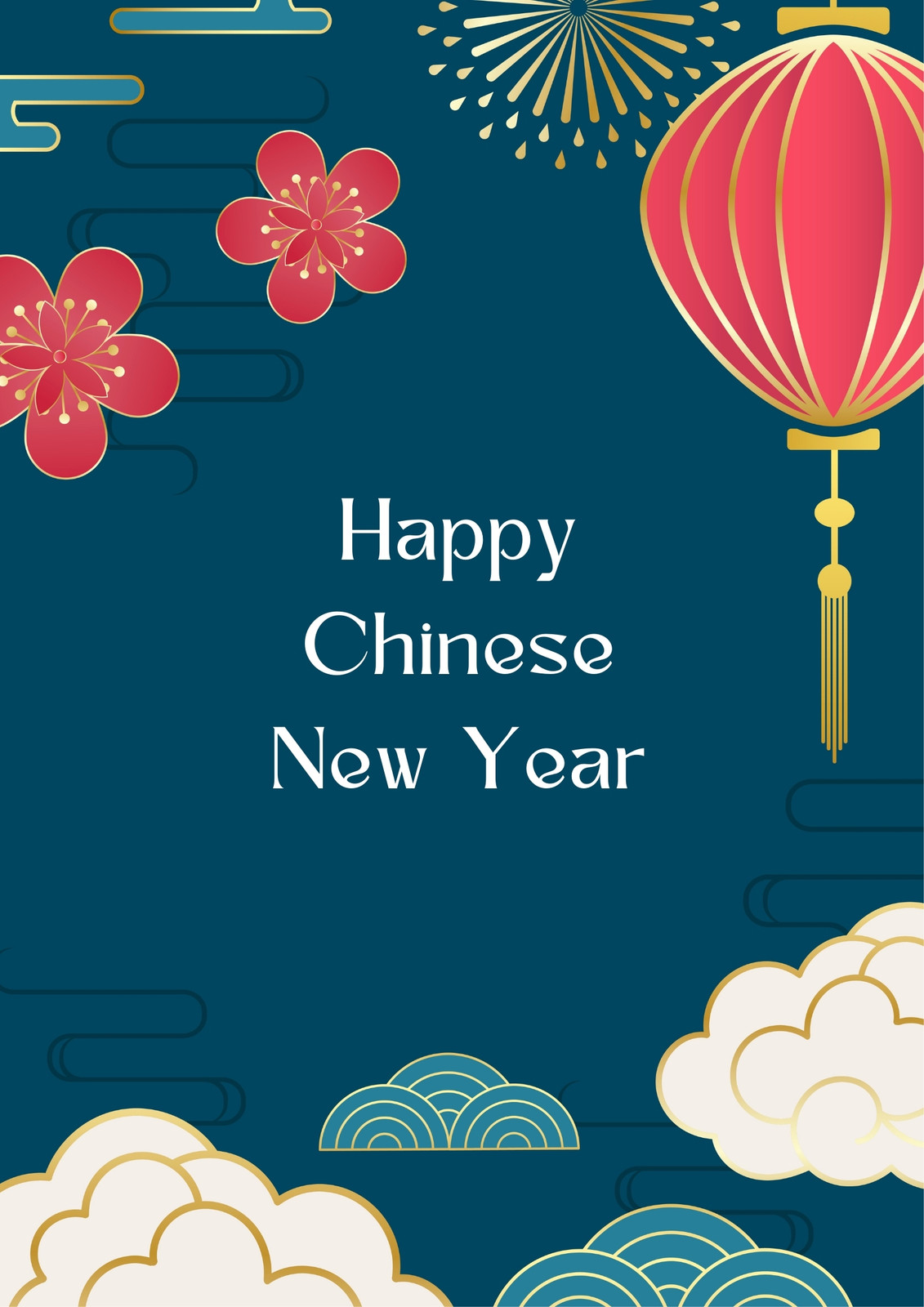 Free printable Chinese New Year poster templates