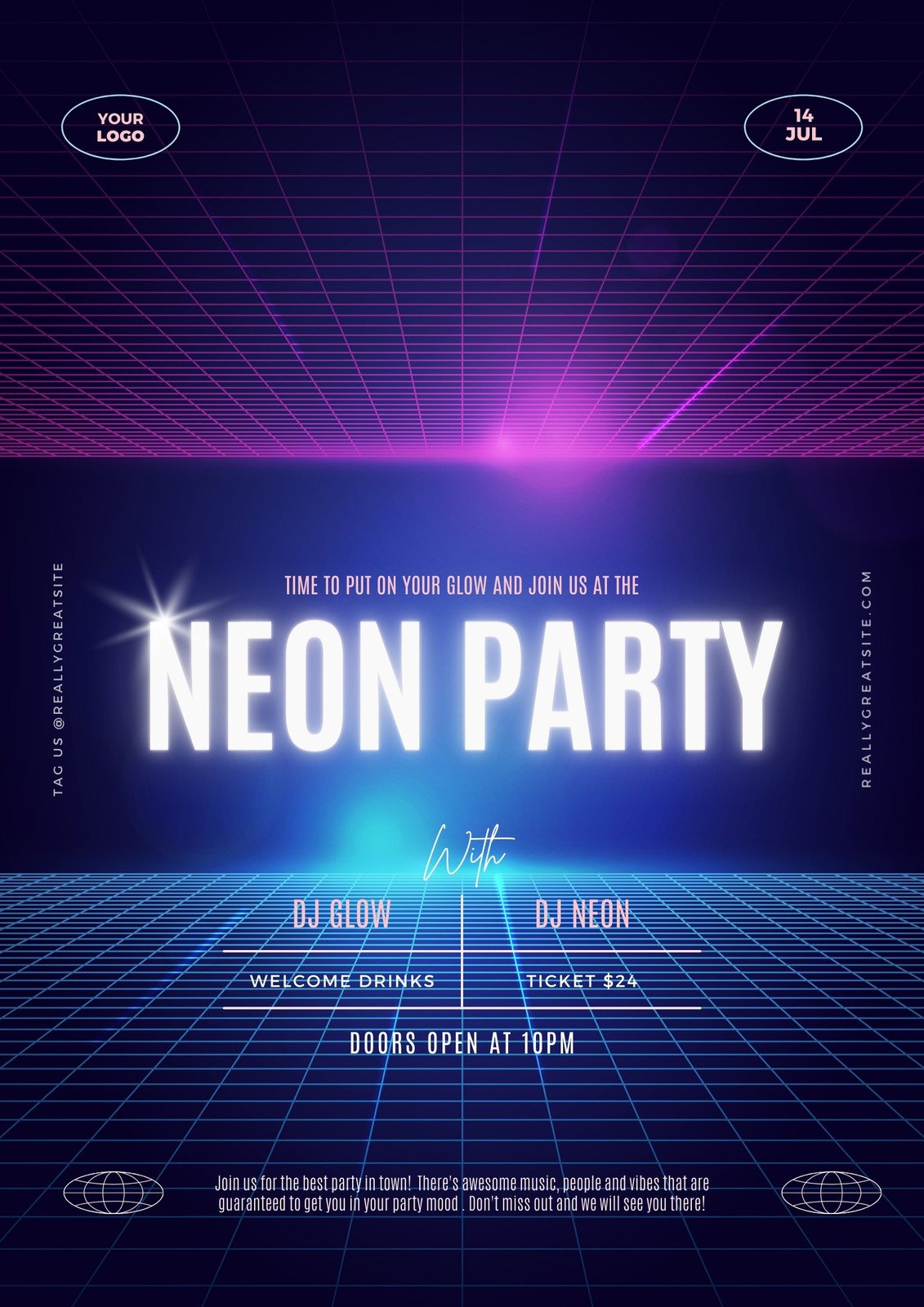 sample party flyer templates