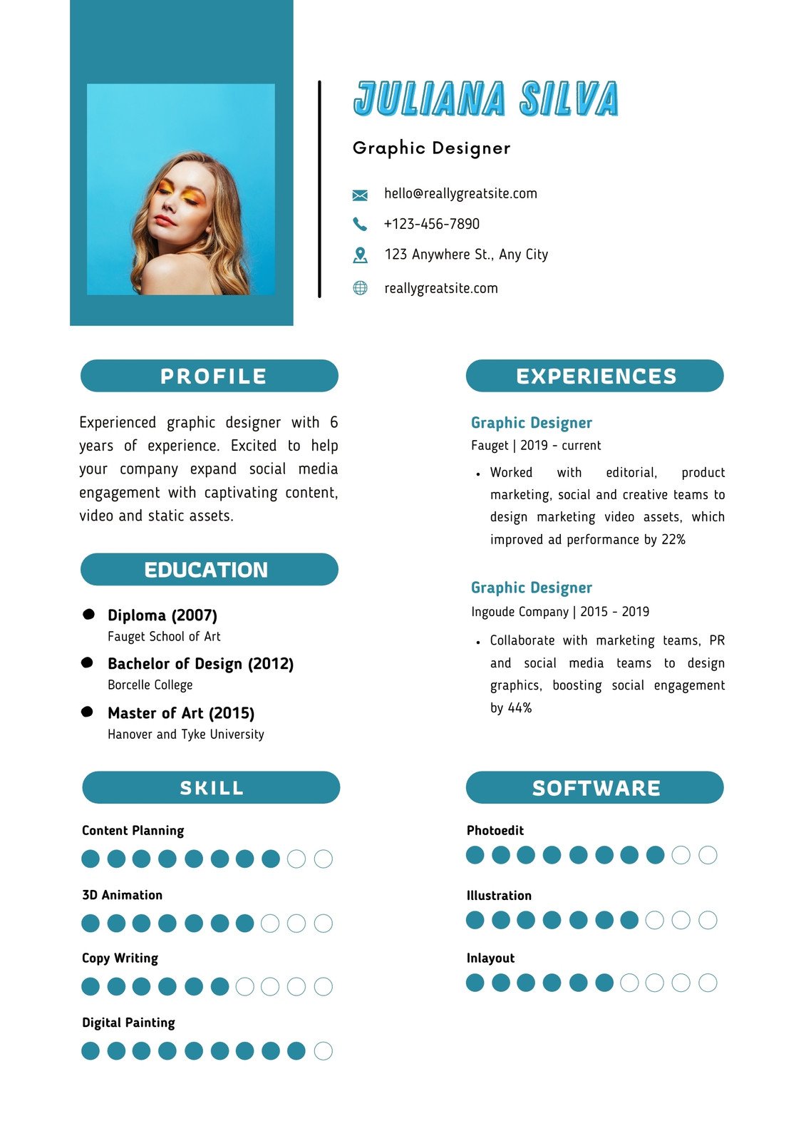 Page 14 - Free, custom professional infographic resume templates | Canva