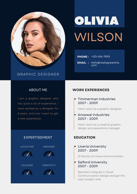 Page 16 - Free printable resume templates you can customize | Canva