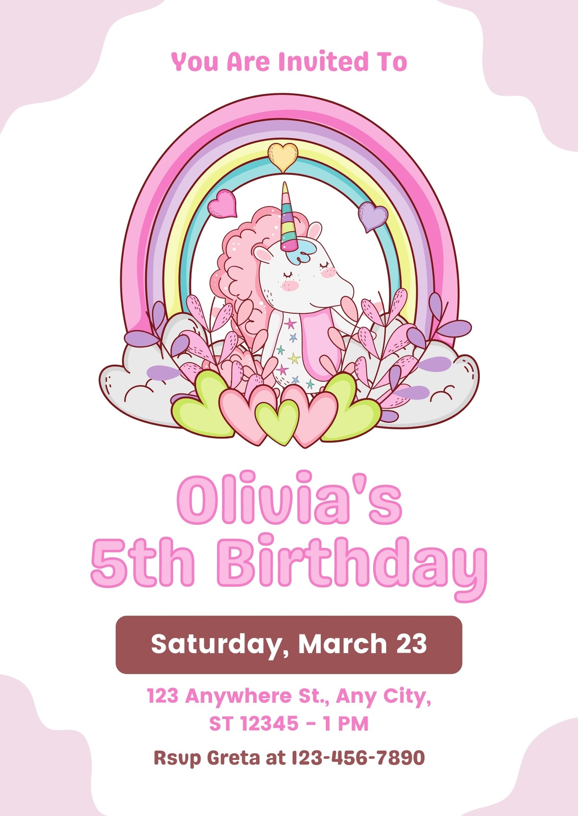 Customize 161+ Rainbow Birthday Invitation Templates Online - Canva